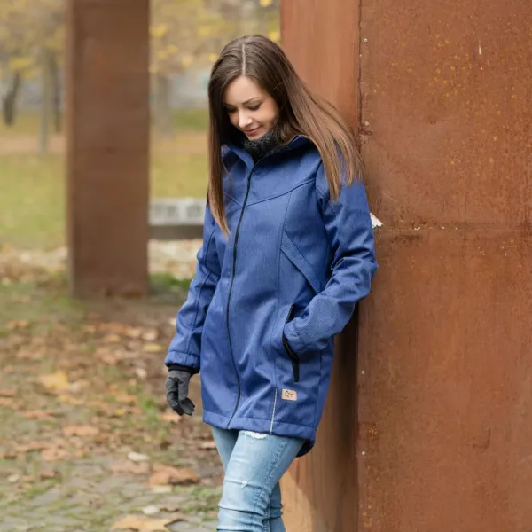 Softshellová bunda na nosenie detí GO - Blue Herringbone | MOYO Veľkosť: M