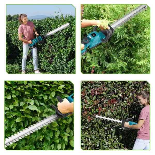 ULTRA ľahký polohovateľný plotostrih nožnice na živý plot OneVan / NewBeny 530 mm s nastaviteľnou otočnou rukoväťou a LED displejom 2 x batérie , nabíjačka. Vhodné pre batériu MAKITA 18V
