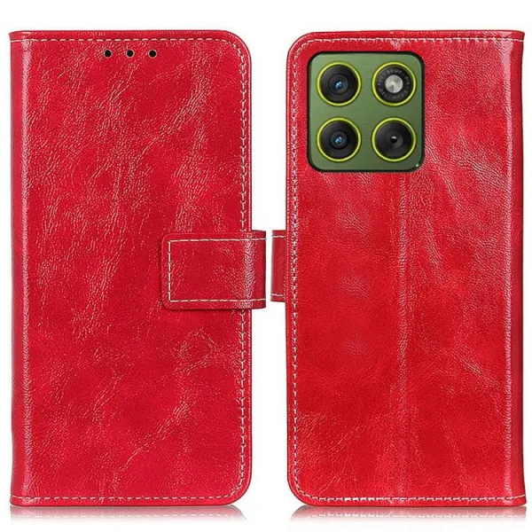 RETRO Peňaženkový obal Motorola Edge 70 červený