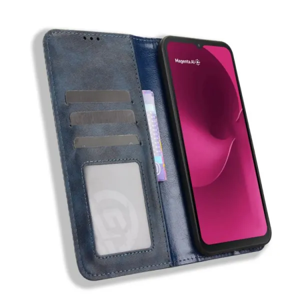 BUSINESS Peňaženkový kryt pre T Phone 3 modrý