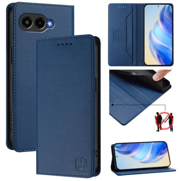 RINA Zaklápacie puzdro pre T Phone 3 tmavomodré