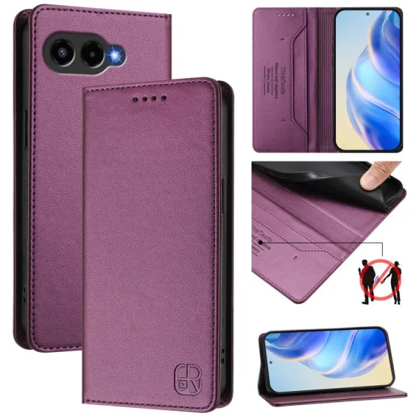 RINA Zaklápacie puzdro pre T Phone 3 tmavofialové