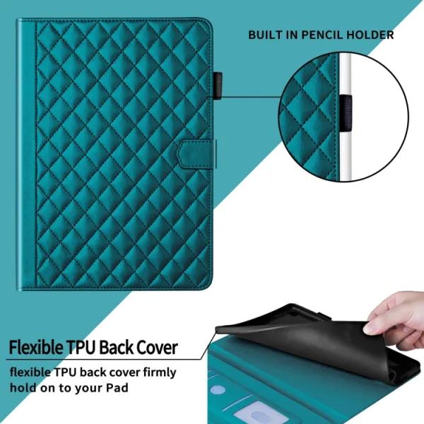 LATTICE Zaklápacie puzdro pre Samsung Galaxy Tab A11 zelené