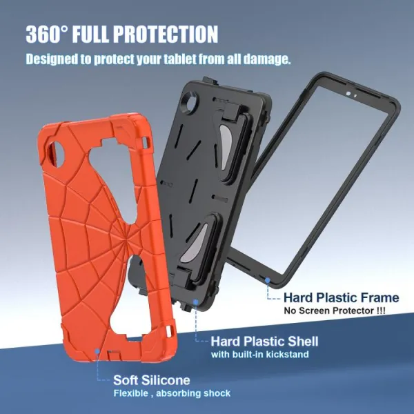 SPIDER Obal na tablet pre deti Samsung Galaxy Tab A11 oranžový
