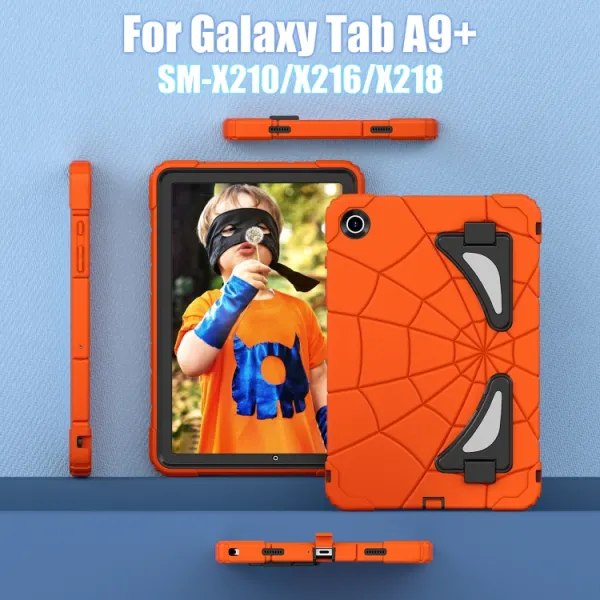 SPIDER Obal na tablet pre deti Samsung Galaxy Tab A11+ oranžový