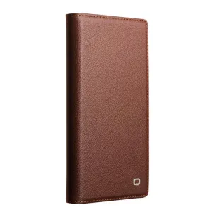 QIALINO CLASSIC Kožený obal pre Apple iPhone 17 Pro Max hnedý