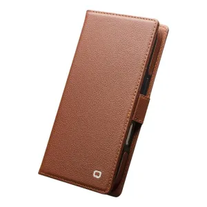 QIALINO CLASSIC Kožený obal pre Apple iPhone 17 Pro Max hnedý