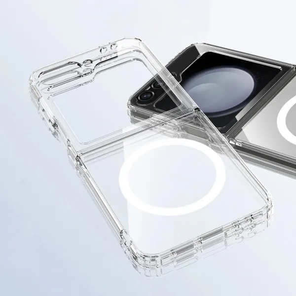 Tech-Protect FlexAir Hybrid MagSafe kryt na Samsung Galaxy Z Flip 6 / 7 FE, priesvitný