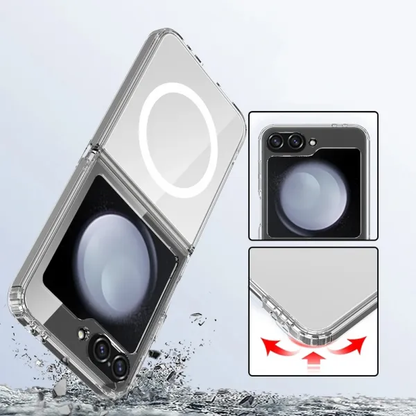 Tech-Protect FlexAir Hybrid MagSafe kryt na Samsung Galaxy Z Flip 6 / 7 FE, priesvitný