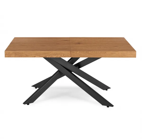JAKS Rozkladací stôl Hampton čierny 160 - 240 cm zlatý dub