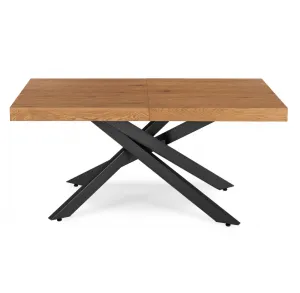 JAKS Rozkladací stôl Hampton čierny 160 - 240 cm zlatý dub