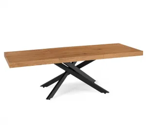 JAKS Rozkladací stôl Hampton čierny 160 - 240 cm zlatý dub