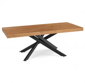JAKS Rozkladací stôl Hampton čierny 160 - 240 cm zlatý dub