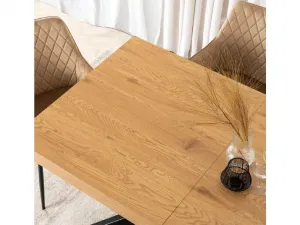 JAKS Rozkladací stôl Hampton čierny 160 - 240 cm zlatý dub