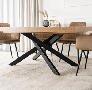 JAKS Rozkladací stôl Hampton čierny 160 - 240 cm zlatý dub