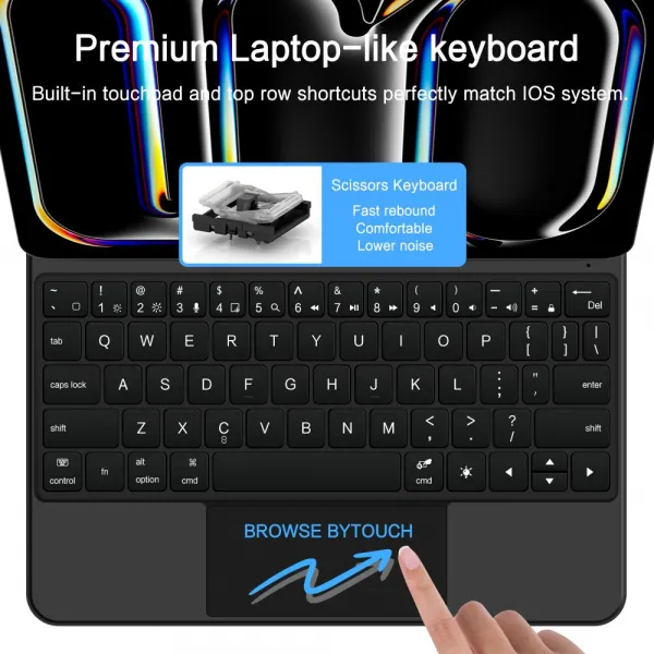 Tech-Protect Smartcase Keyboard puzdro s klávesnicou na iPad Pro 11'' 5-6gen 2024-2025, čierne (TEC335817)