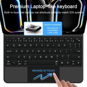 Tech-Protect Smartcase Keyboard puzdro s klávesnicou na iPad Pro 11'' 5-6gen 2024-2025, čierne (TEC335817)
