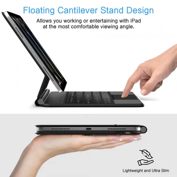 Tech-Protect Smartcase Keyboard puzdro s klávesnicou na iPad Pro 11'' 5-6gen 2024-2025, čierne (TEC335817)