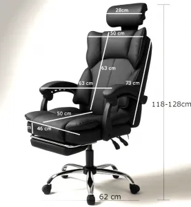 JAKS Kancelárska stolička čierna eko koža Directo