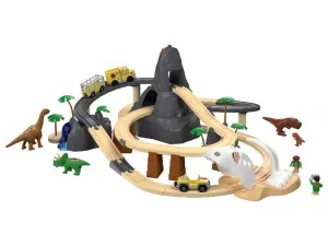 lupilu® Drevená železničná súprava XL (Dinoland)