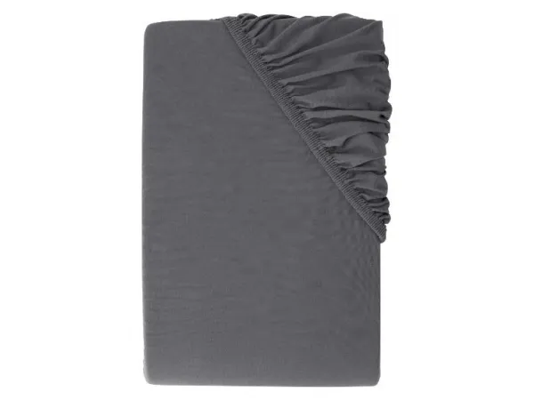 Livarno® Napínacia džersejová plachta, 140 – 160 x 200 cm (tmavosivá)