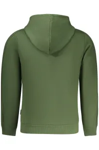 Zelená pánska mikina s kapucňou na zips