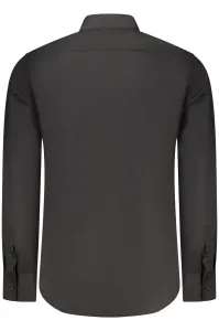 Pánska čierna slim fit košeľa