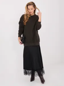 Dámska tmavohnedá mikina