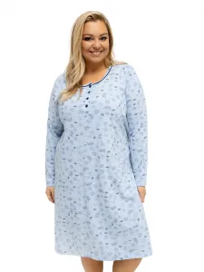 Plus size nočná košeľa svetlomodrá