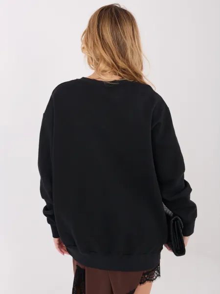 Čierna oversized mikina