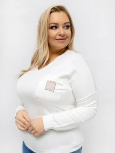 Plus size blúzka s dlhým rukávom