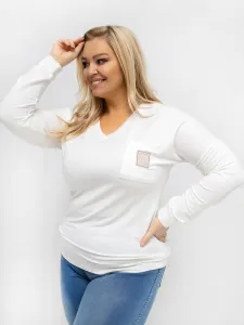 Plus size blúzka s dlhým rukávom