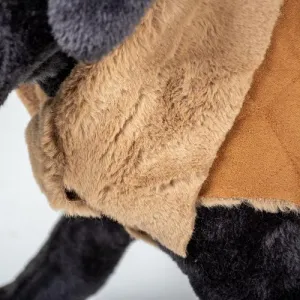 DUVO+ štýlová semišová bunda pre psov XS 30cm hnedá