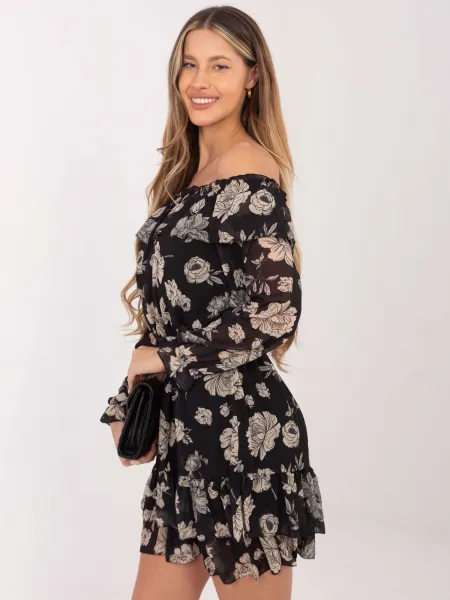 Dress-DHJ-SK-15015.56P-black-beige