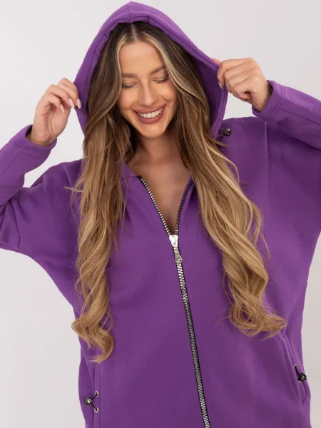 Factory Dámska dlhá mikina na zips s kapucňou Farba: Mocca, Veľkosť: S/M