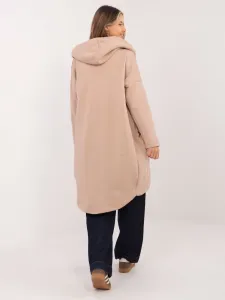 Factory Dámska dlhá mikina na zips s kapucňou Farba: Mocca, Veľkosť: S/M