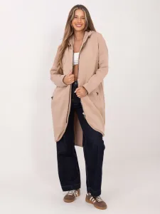 Factory Dámska dlhá mikina na zips s kapucňou Farba: Mocca, Veľkosť: S/M