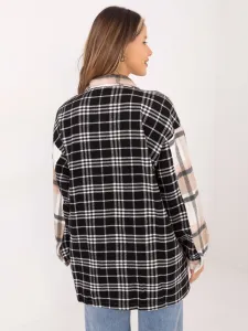 Factory Károvaná oversize košeľa s vreckami – štýlový must-have na chladnejšie dni Farba: Bielohnedá, Veľkosť: UNI