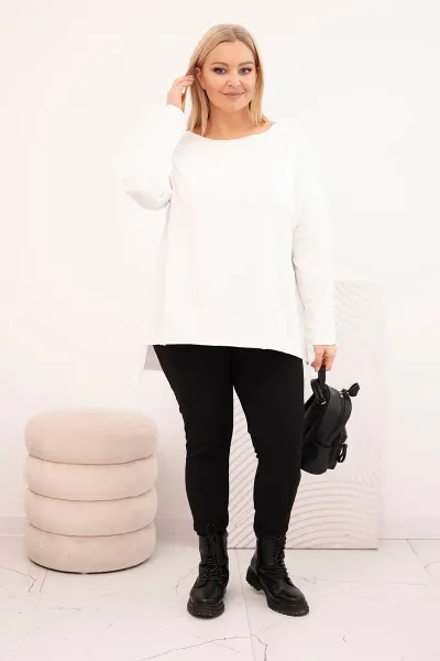 Asymetrická blúzka Plus Size s dlhými rukávmi