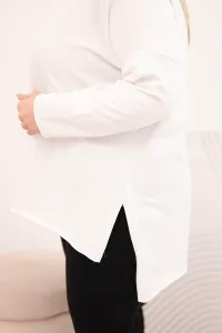 Asymetrická blúzka Plus Size s dlhými rukávmi