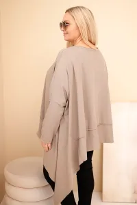 Kesi Dámska tunika Plus Size z bavlny s asymetrickým spodkom fango