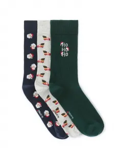 CELIO XMISOSANTA Pánske ponožky v darčekovom balení, tmavo modrá, veľkosť