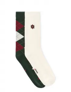 CELIO XMISOXMAS Pánske ponožky v darčekovom balení, tmavo zelená, veľkosť UNI