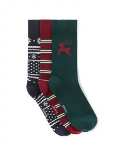 CELIO XMISOCHRIS Ponožky v darčekovom balení, tmavo zelená, veľkosť