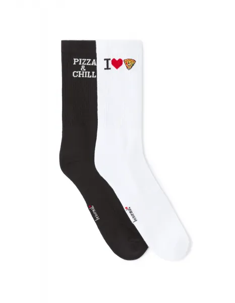 CELIO XMISOPIZZA Pánske ponožky v darčekovom balení, biela, veľkosť