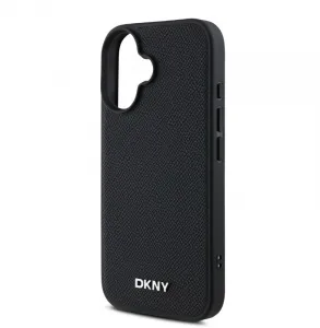 DKNY PU Kožený Kryt pre iPhone 16, Čierny