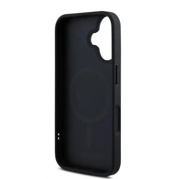 DKNY PU Kožený Kryt pre iPhone 16, Čierny