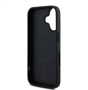 DKNY PU Kožený Kryt pre iPhone 16, Čierny