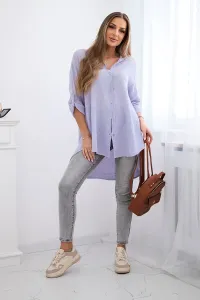 Legínovo Bavlnená mušelínová košeľa Plus Size béžová Farba: Bordová, Veľkosť: UNI