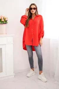 Legínovo Bavlnená mušelínová košeľa Plus Size béžová Farba: Bordová, Veľkosť: UNI